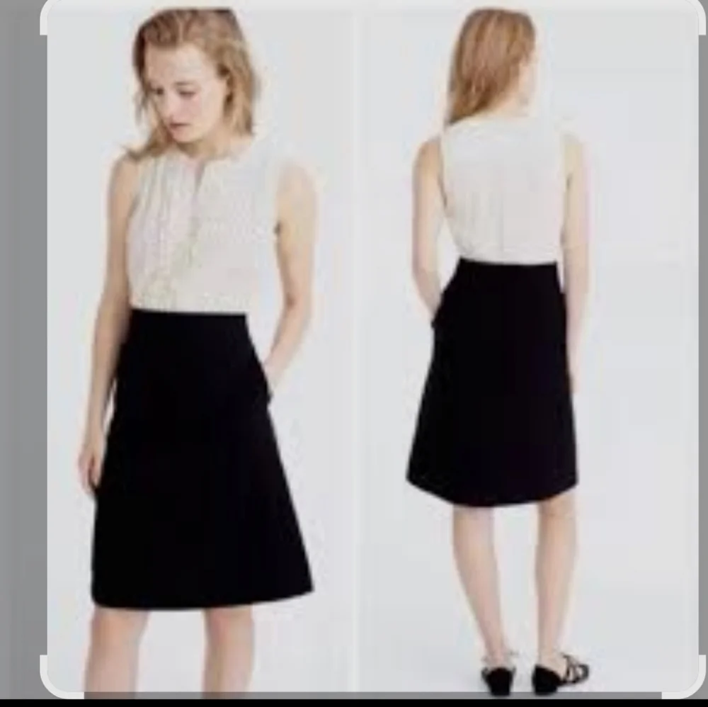J.crew Elegant Black & Cream Women's Skirt